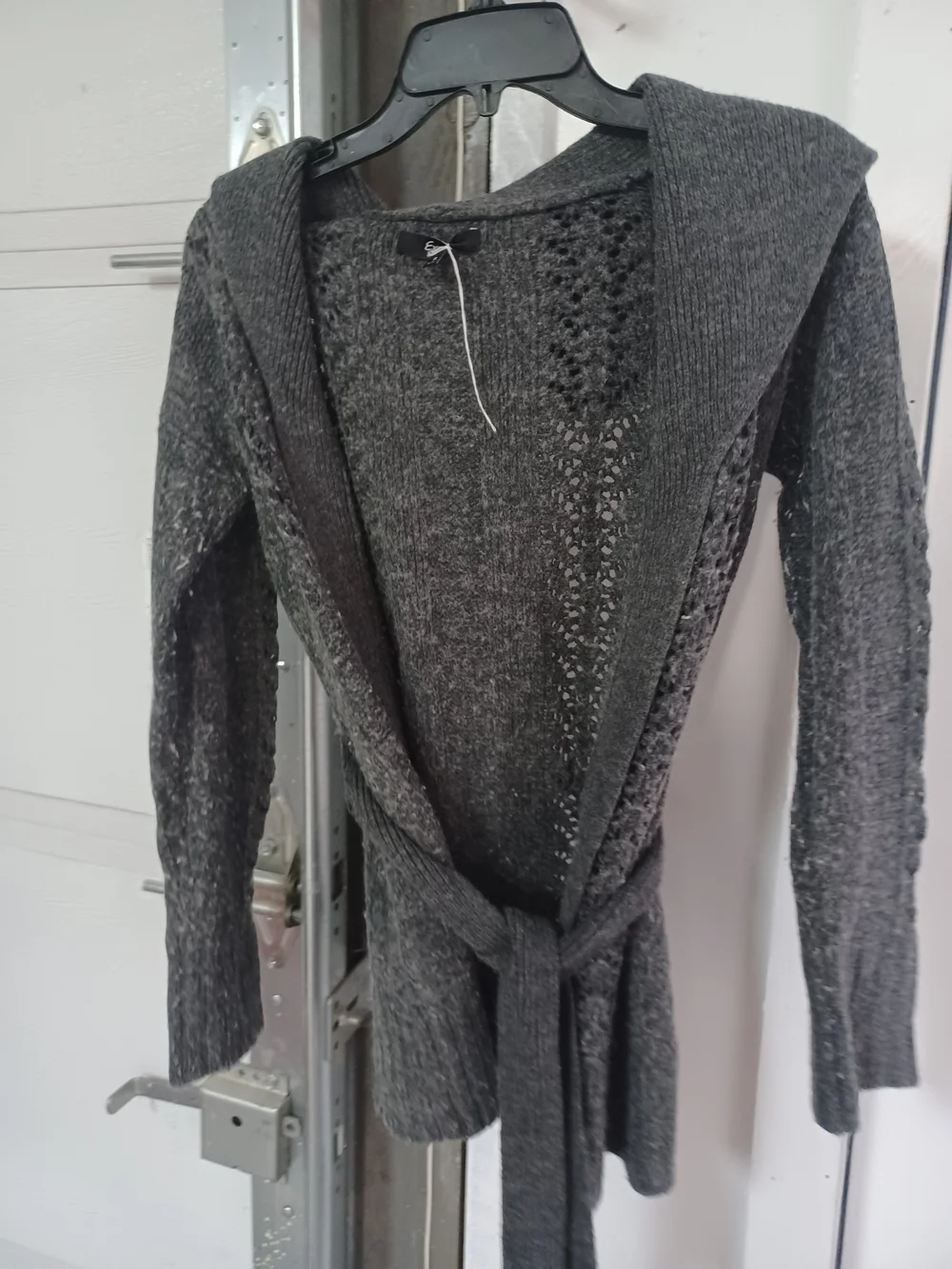 Express Gray Knit Cardigan - Picture 2 of 4